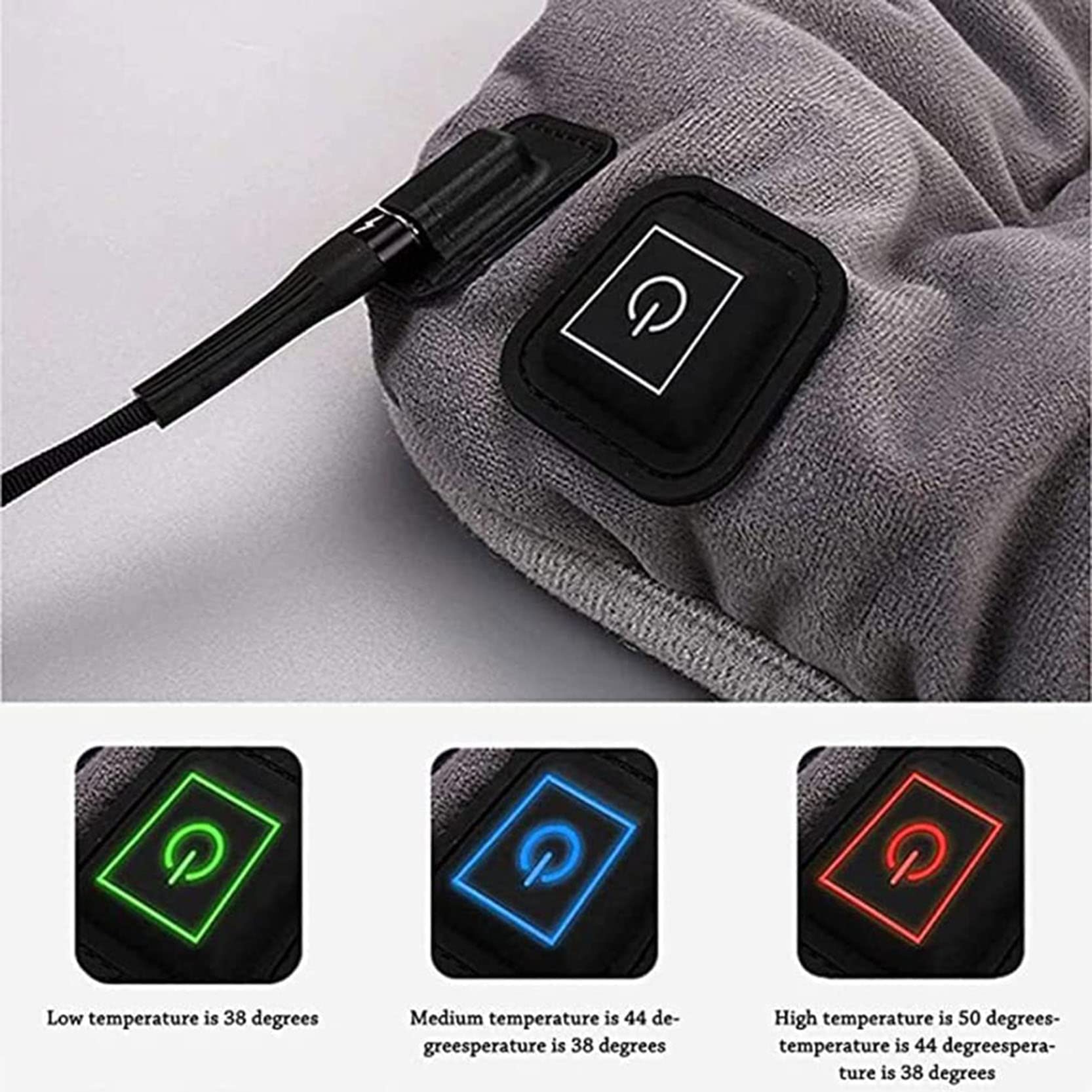 Elektryczna podgrzewana poduszka do siedzenia, przenośna, ładowana przez USB, poduszka grzewcza USB, do wewnątrz, do sali lekcyjnej, akademika, gospodarstwa domowego