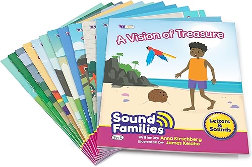 Miniatura 5 de Junior Learning Lectores decodificables Sound Families Ficción controlada por R Fase 5.5, aprende a leer, textos fáciles decodificables, con 12