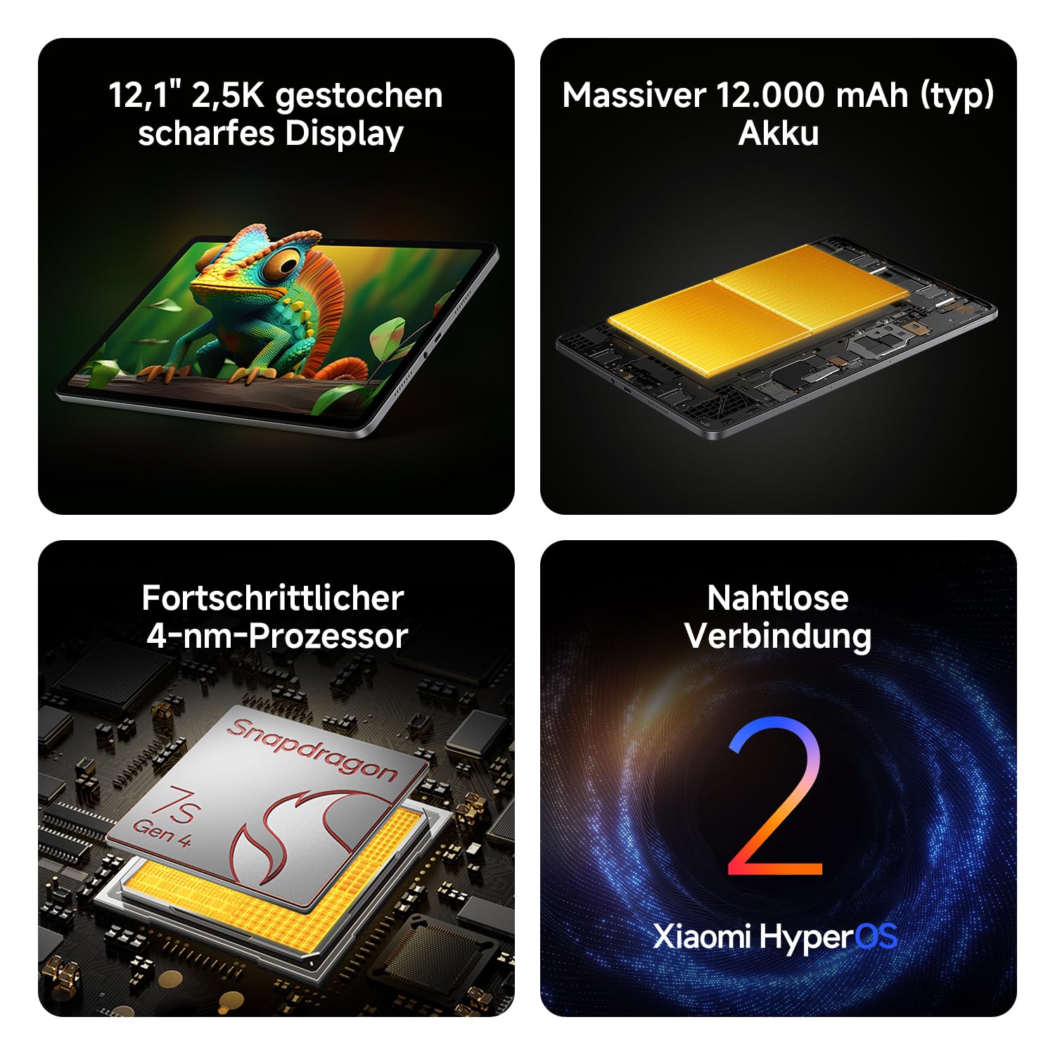 XIAOMI REDMI Pad 2 Pro, 8+256GB, 12,1" 2,5K 120Hz Display, Riesiger 12.000mAh Akku, 4nm Prozessor... Ansicht 2