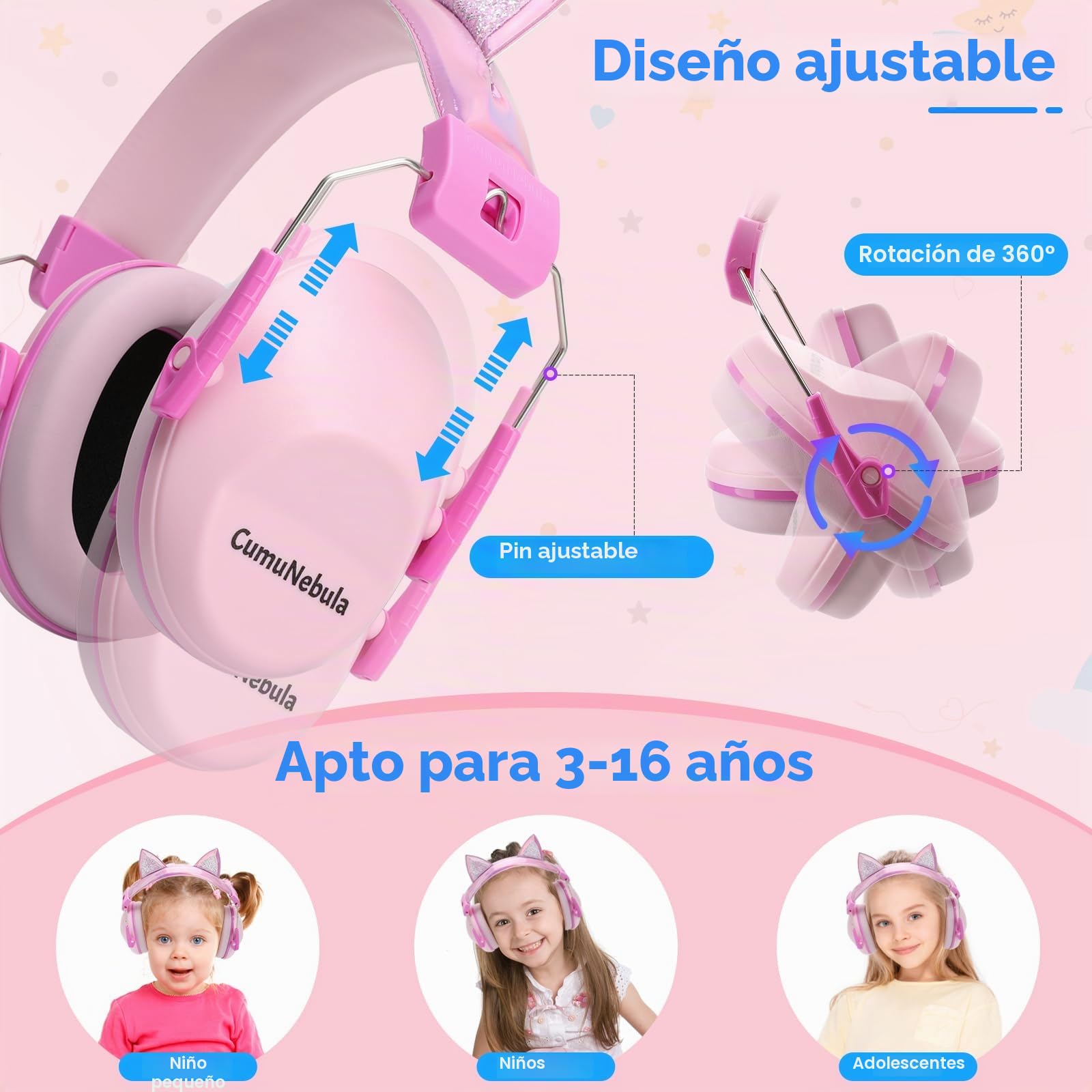 Ear Defenders Children - Kids Ear Defenders for Autism, Toddler, Children Age 3-16 Years Old - Noise Cancelling Headphones for Kids for Concerts, Air Shows, Fireworks - 28dB SNR