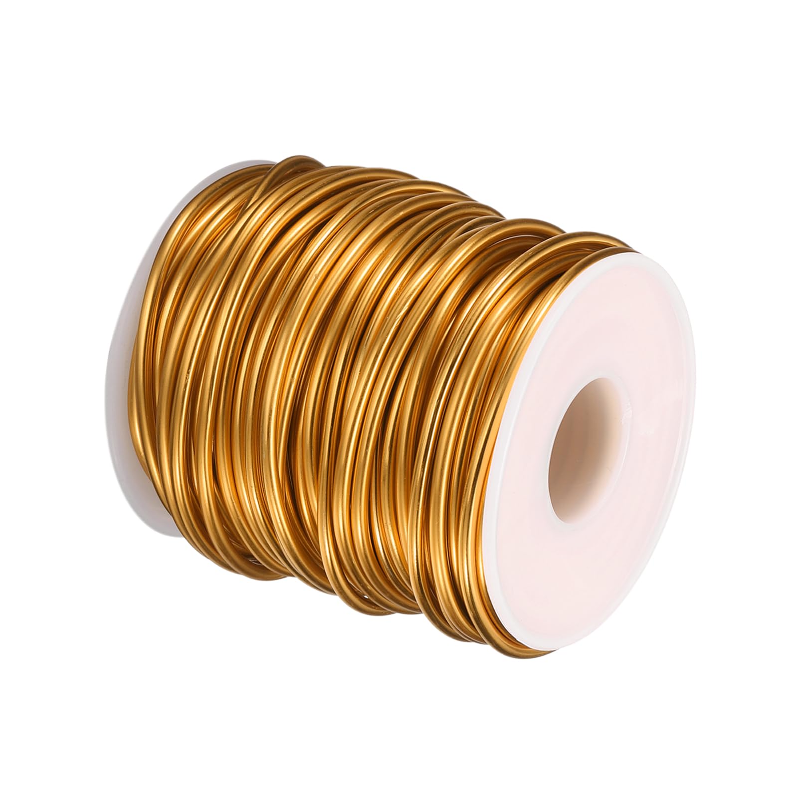 QUARKZMAN Alambre de Entrenamiento de Bonsái de Aluminio Anodizado en Rollo de 2.5Mm/10 Gauge y 20M de Longitud Alambre Bonsái Flexible para Jardín, Paisajismo, Plantación, Dorado