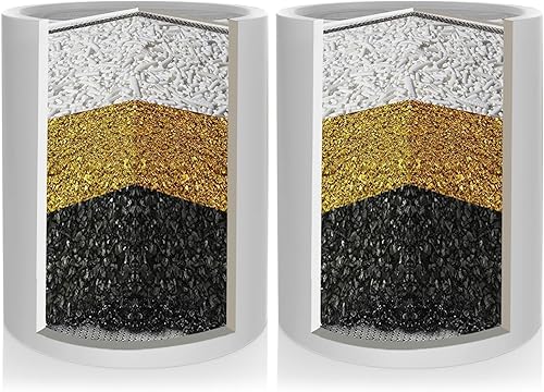 Cartucho de Filtro de Ducha Multietapa de Fórmula Mejorada, Cartucho de filtro de repuesto universal de alto rendimiento, Elimina Cloro, Metales