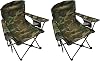 Wilcor Camp Chair, Set of 2, Folding Outdoor Chair, Portable Outdoor Lawn Chair for Camping. Attached Bottle Opener, Collapsible Sport Chairs Chair, Camouflage