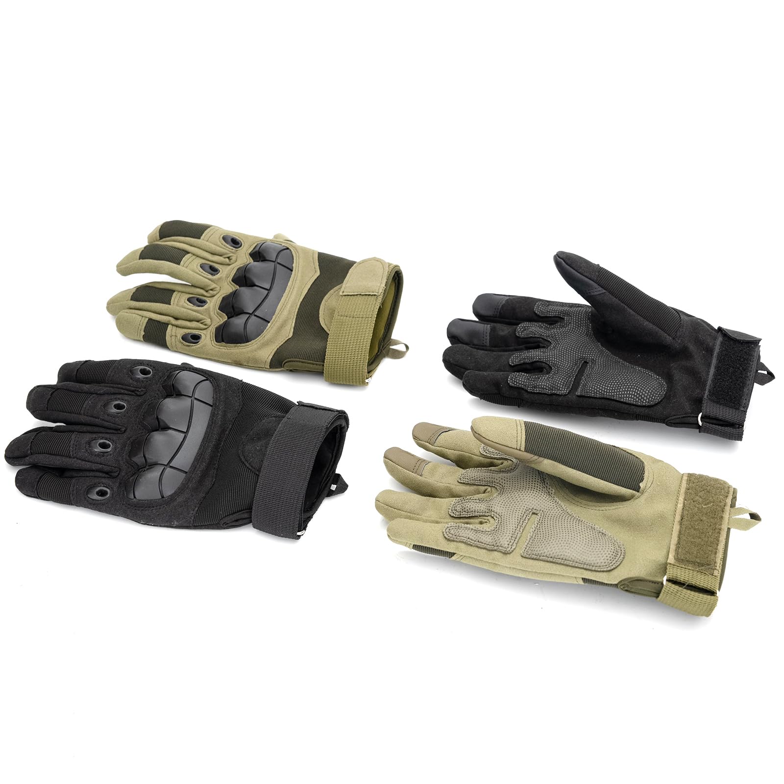 Guantes tácticos negros para hombres y mujeres, para exteriores que requieren destreza, protección, función táctil, ciclismo, motociclismo, escalada en roca y senderismo (XL, negro)
