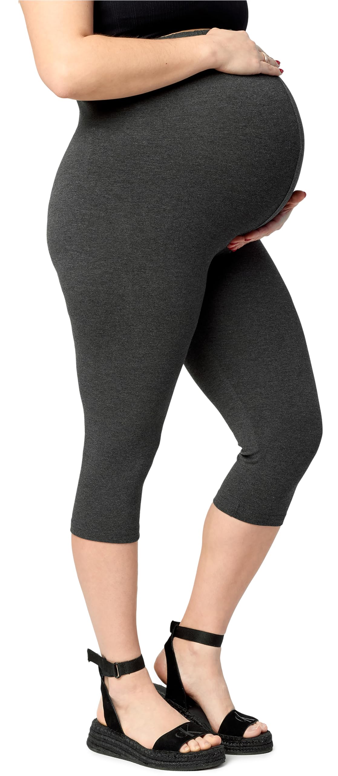 Merry Style Große Größen Damen 3/4 Umstandsleggings aus Baumwolle MS10-464