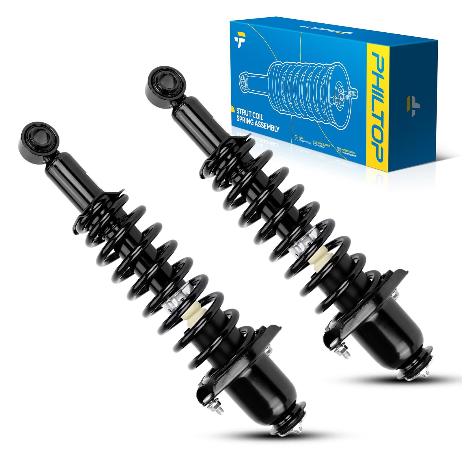 PHILTOP Rear Struts Shocks Absorbers w/Coil Spring for Corolla,Matrix,Vibe