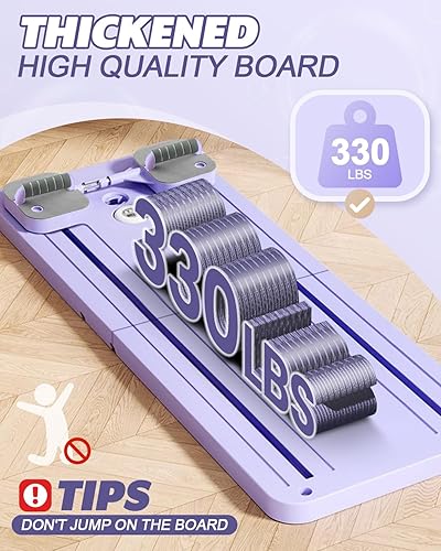 Miniatura 3 de Tabla de pilates, tabla multifuncional con temporizador, máquina de abdominales antideslizante con soporte de codo, fácil de almacenar para