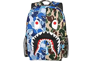 Backpack Shark Teeth Camo Hip Hop Backpacks