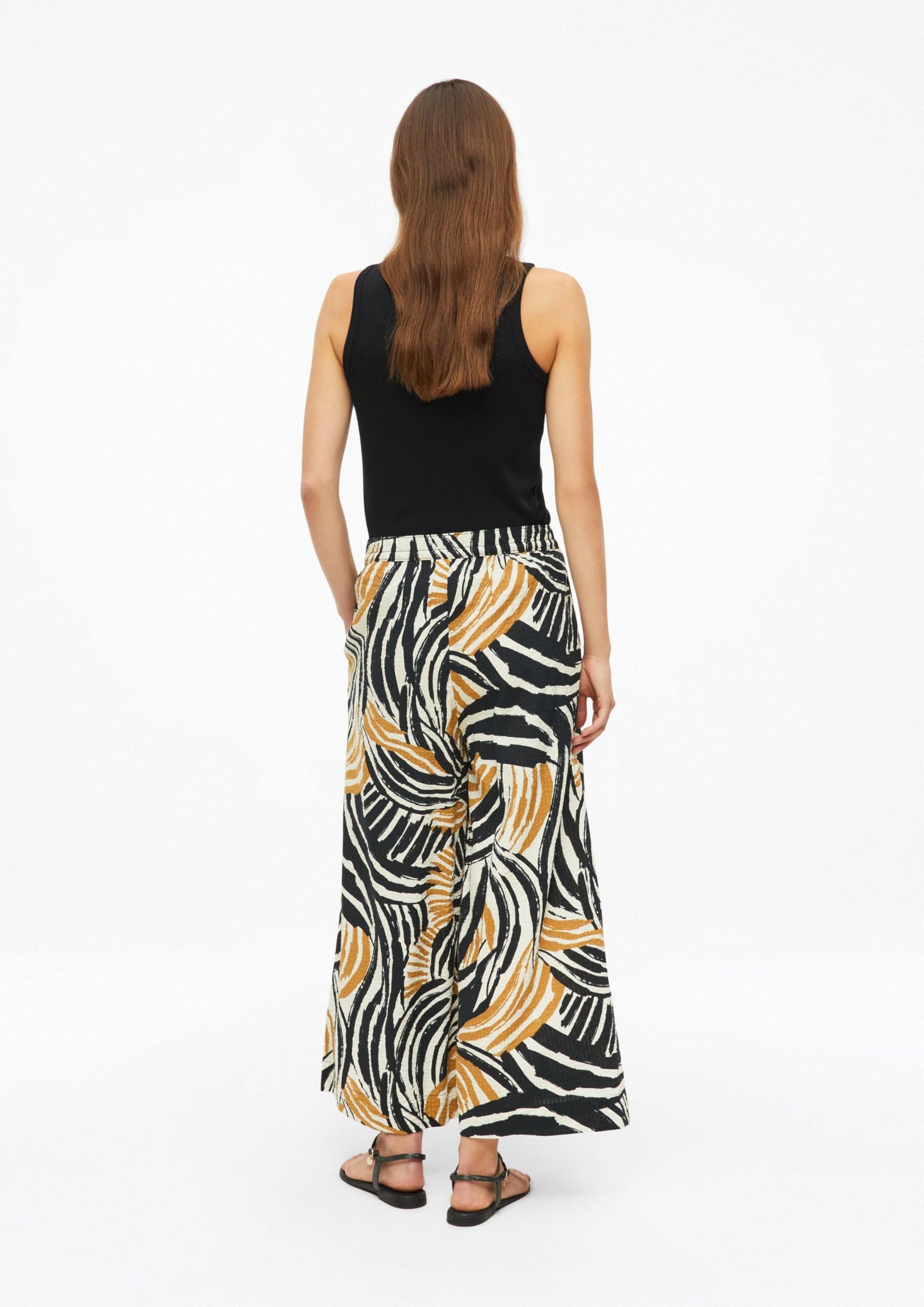 s.Oliver Wide-Leg-Hose aus gecrêptem Viskosemix