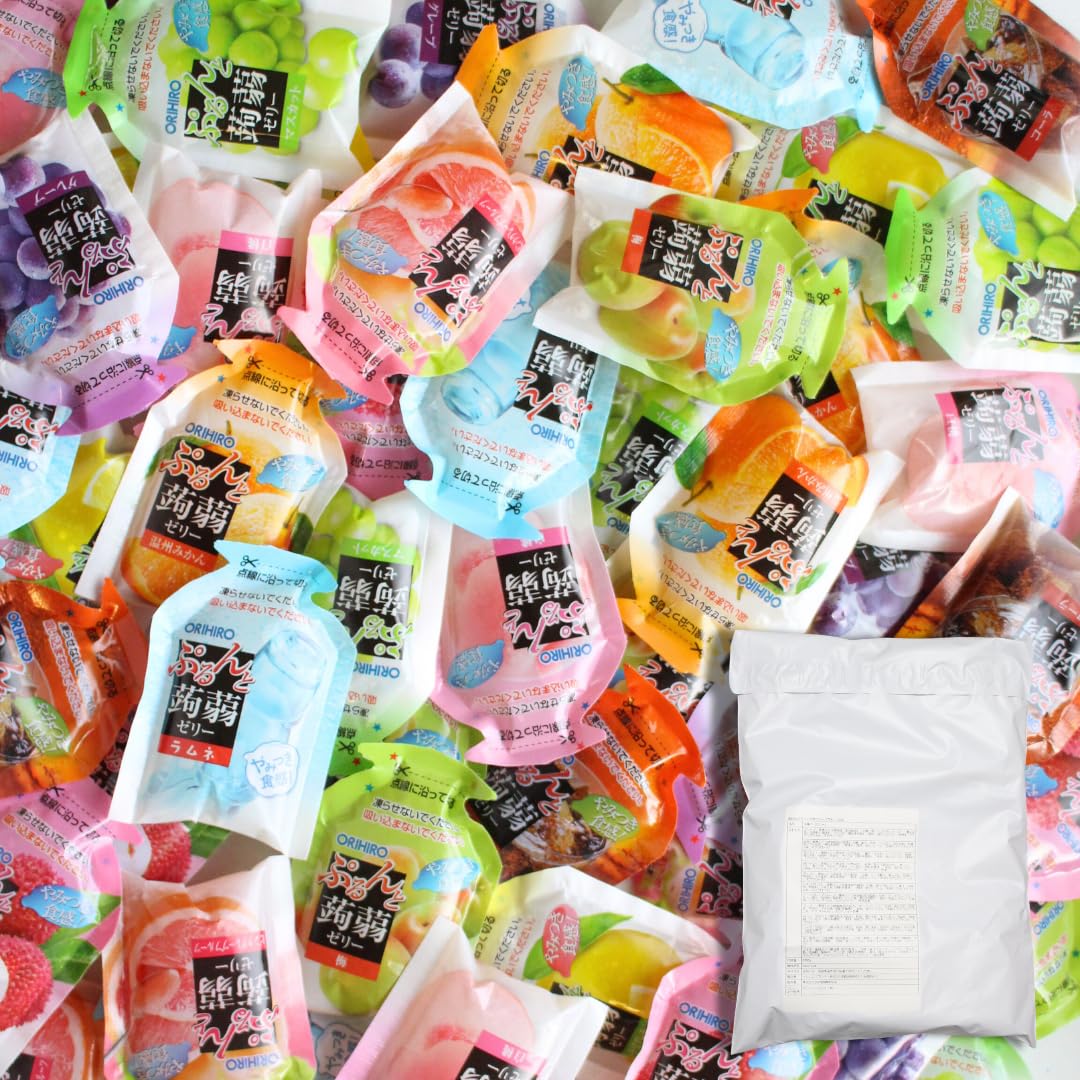 Amazon.co.jp: オリヒロ ぷるんと 蒟蒻ゼリー 1080g 9種類 詰め合わせ 