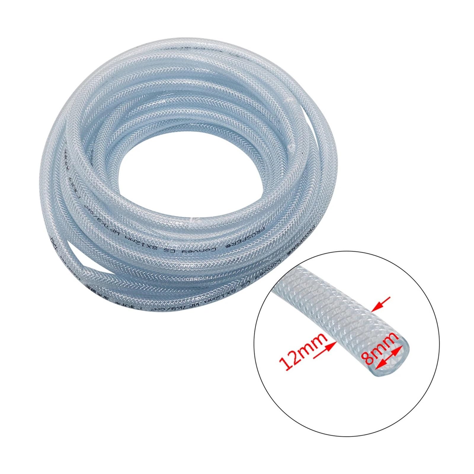 Generico Forniture per Il Giardino Lunghezza 10/20 m Diametro Interno 8 mm Tubo reticolato Giardino Prato Irrigazione a Goccia Tubo Flessibile in Fibra di PVC Tubo di drenaggio Tubo da giar