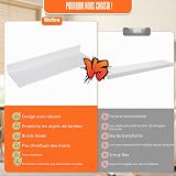 YUET Lot de 2 Étagères Murales, 30CM Étagère Flottante Aluminium, Blanc - 7