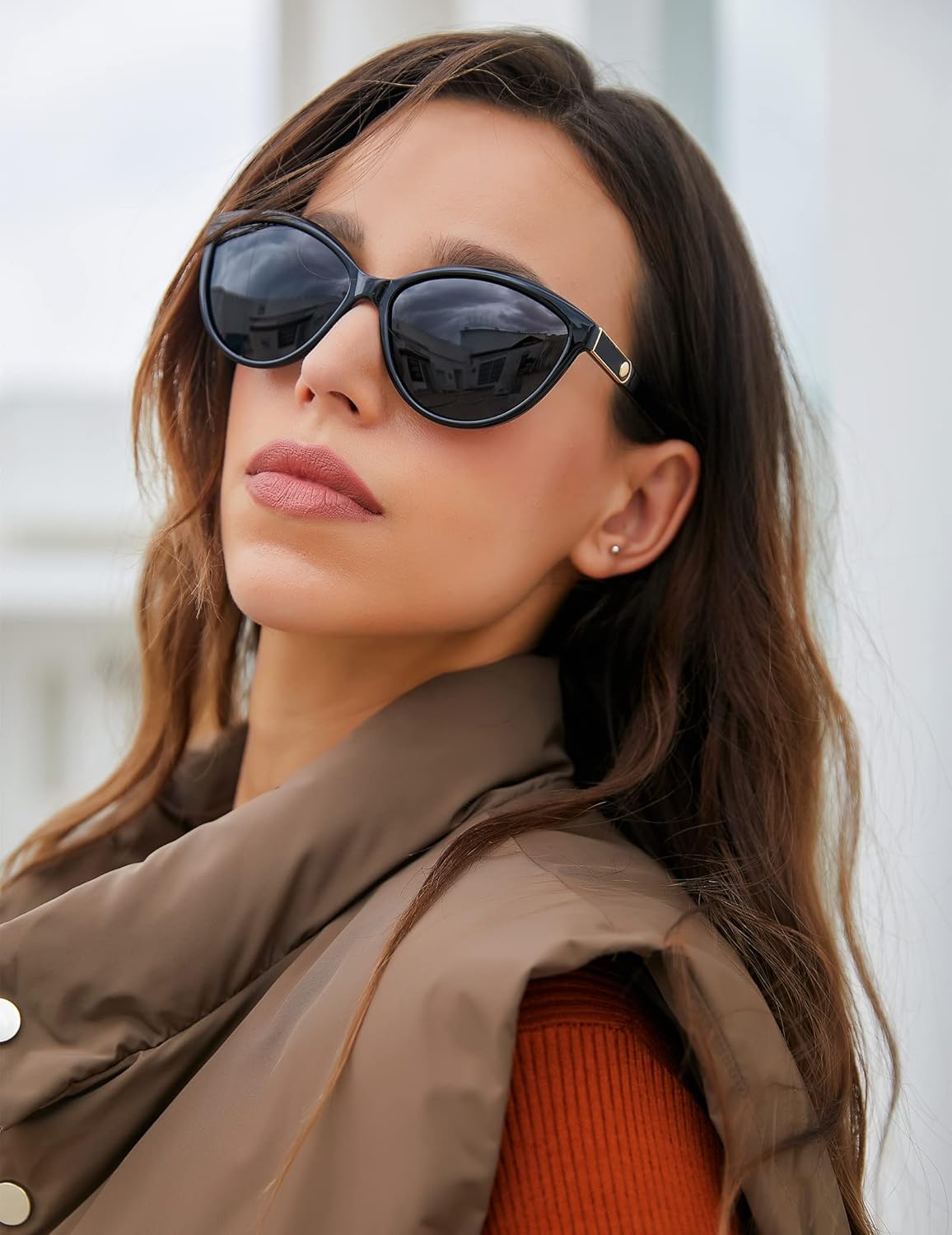 FEISEDY Classic Cateye Polarized Sunglasses for Women 100% UV Protection B2512 - Image 2