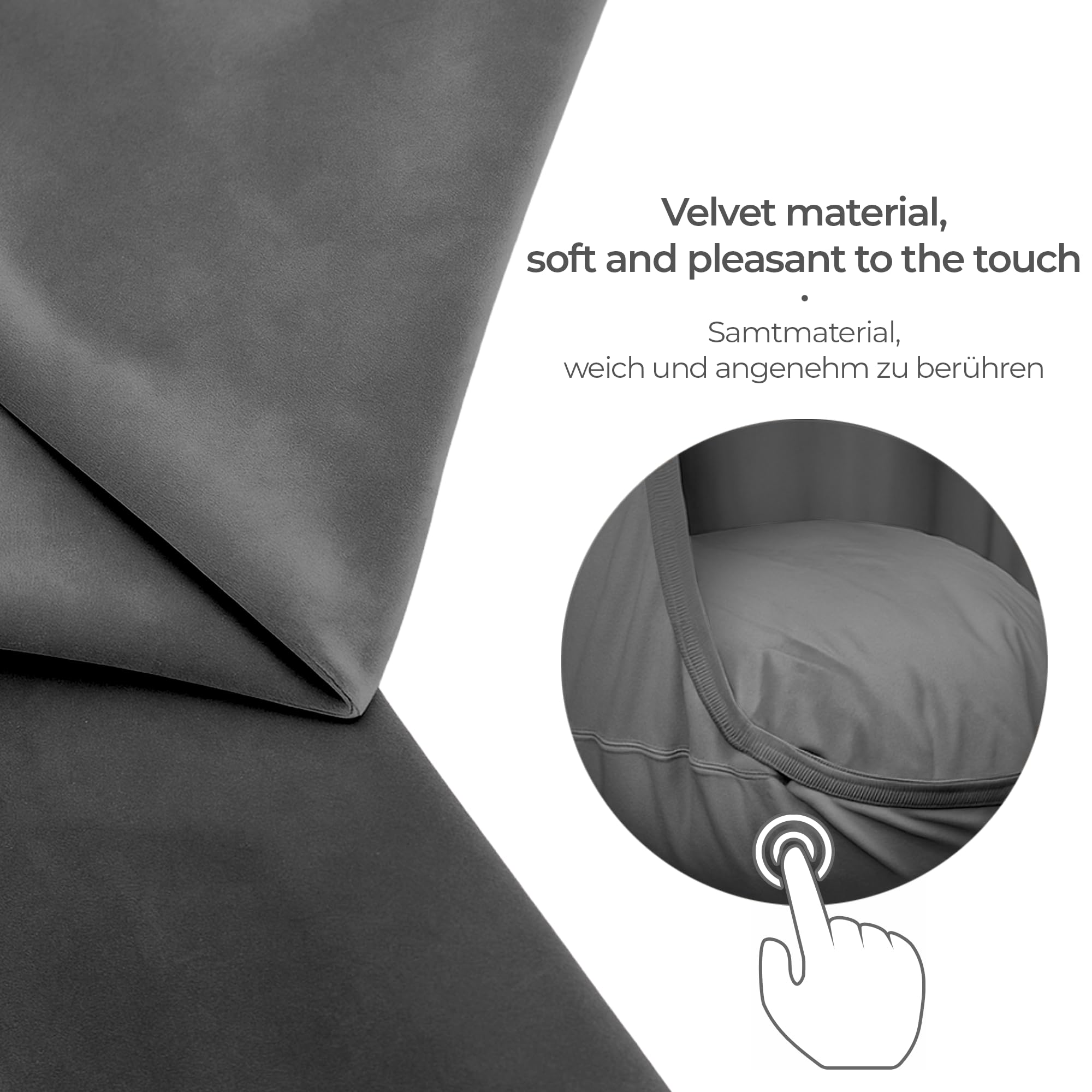MAMOI® Capullo de Terciopelo – sillón Colgante para Interiores con cojín Suave, Asiento suspendido Elegante con Asas, Velvet Premium, Estructura Resistente con Elemento de suspensión