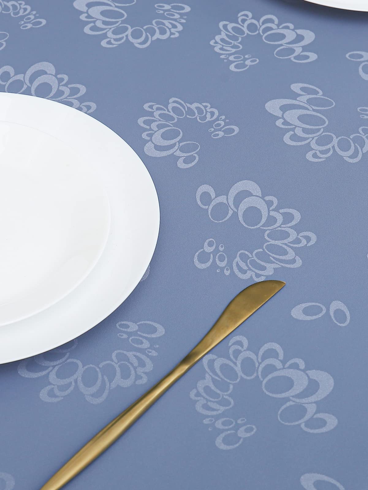 Tovaglie Rettangolare PVC Antimacchia Impermeabile Ristorante Tovaglia,campanelli Eolici Blu,140x220cm