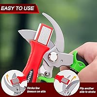 Vista 7 de Paquete de 2 sacapuntas de herramientas de jardín, afilador de cuchillas multiherramienta para podadoras, tijeras y herramientas de jardín, piedra