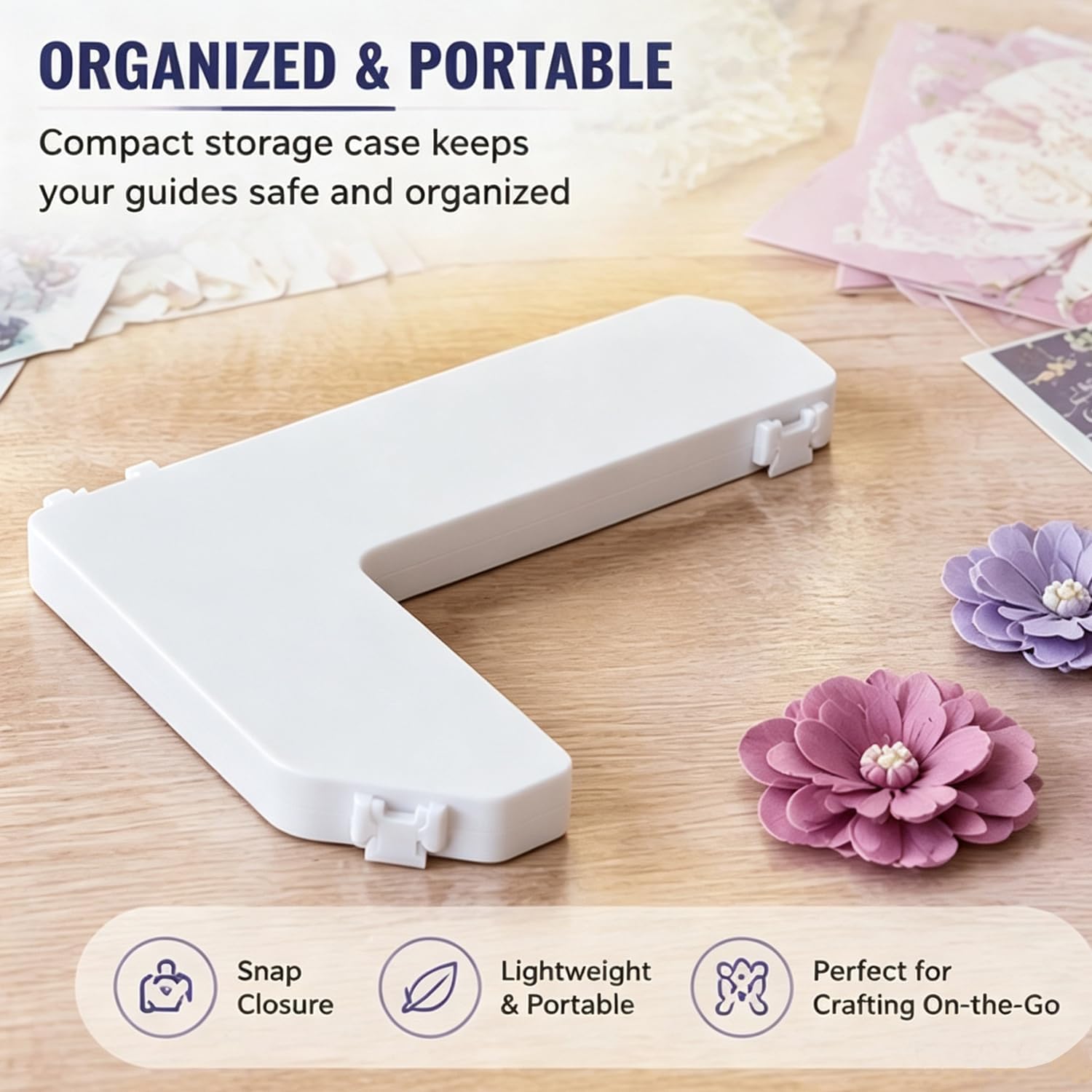 Alignment Guide Set for Card Makers & Scrapbookers – 7 Color-Coded Spacers with Case for Perfect Layering