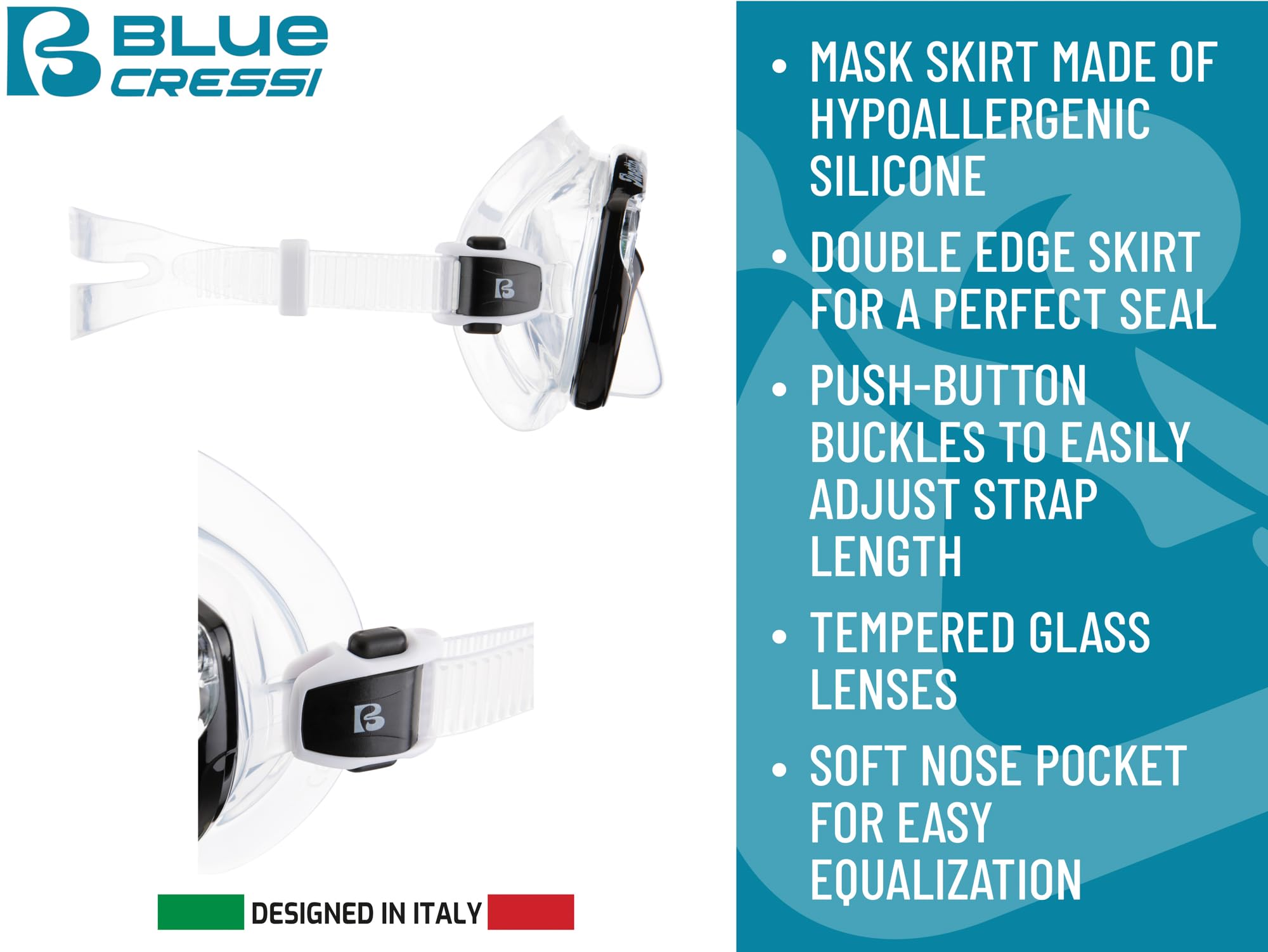 CRESSI Tinetto & Mini Island Kit Masque Et Tuba Pour Jeunes Snorkelers - Unisexe Enfant