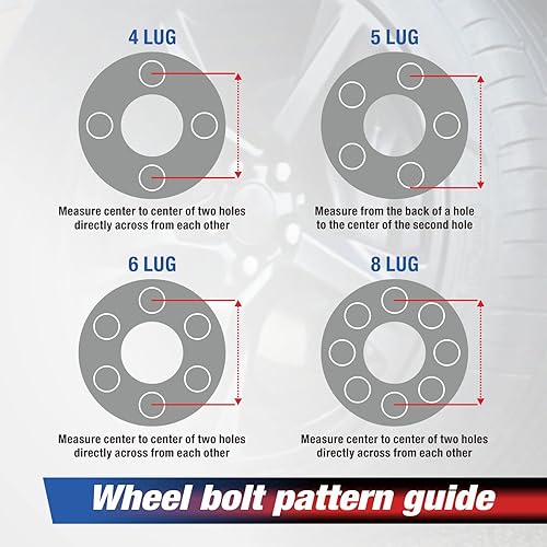 Miniatura 5 de MOCA - Espaciadores de rueda centrados de 1.000 in 5x100 (diámetro de 2.209 in)  pernos M12x1.25 aptos para Subaru Impreza y para Scion FR-S y para