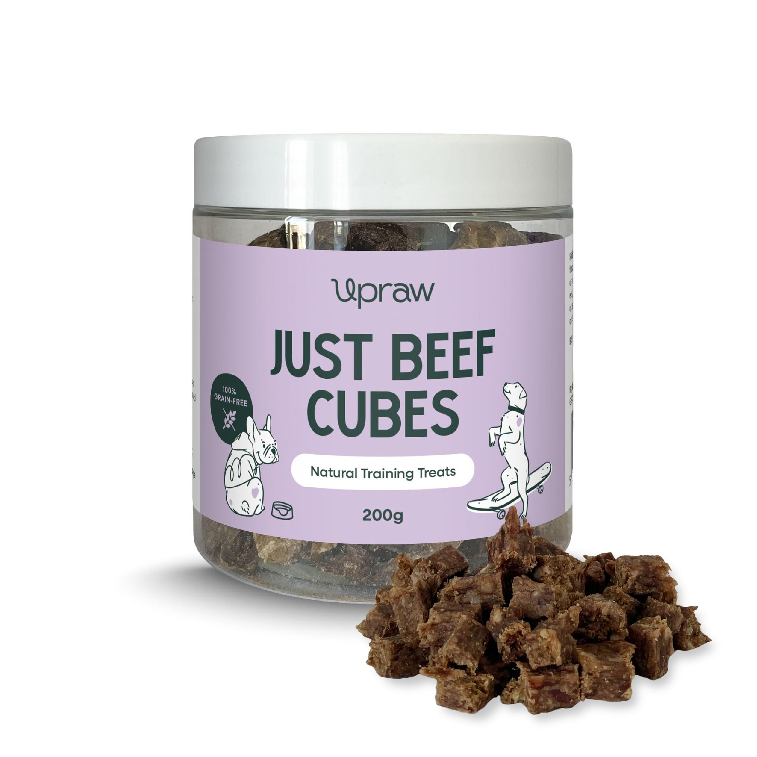 Natural Dog Training Cubes in 200g, 100% Pure Meat Training Cubes - Natural Hypoallergenic - Grain Free - No additives or Preservatives (Beef) — image 1