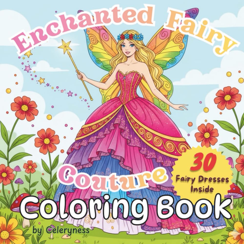Enchanted Fairy Couture Coloring Book for Teens & Adults 30 Elegant Illustrations: A Stunning Collection of Fantasy Fairy Fashion, Couture Designs & ... Styles for Creative Coloring and Relaxation