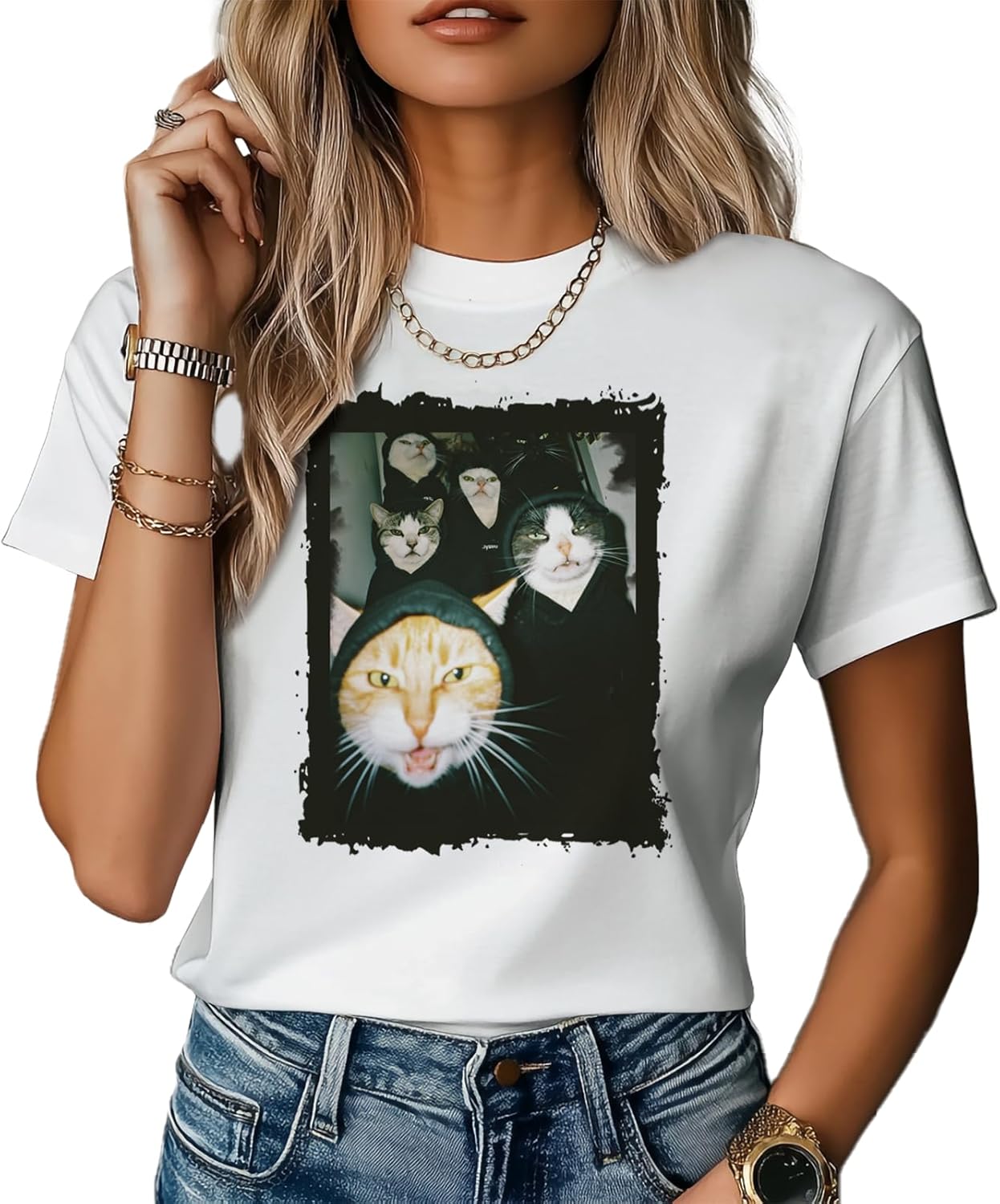 Oversized Summer Shirts for Women Cotton Summer Ladies Tops and Blouses Fashion Pattern Sports Crew Neck Tees