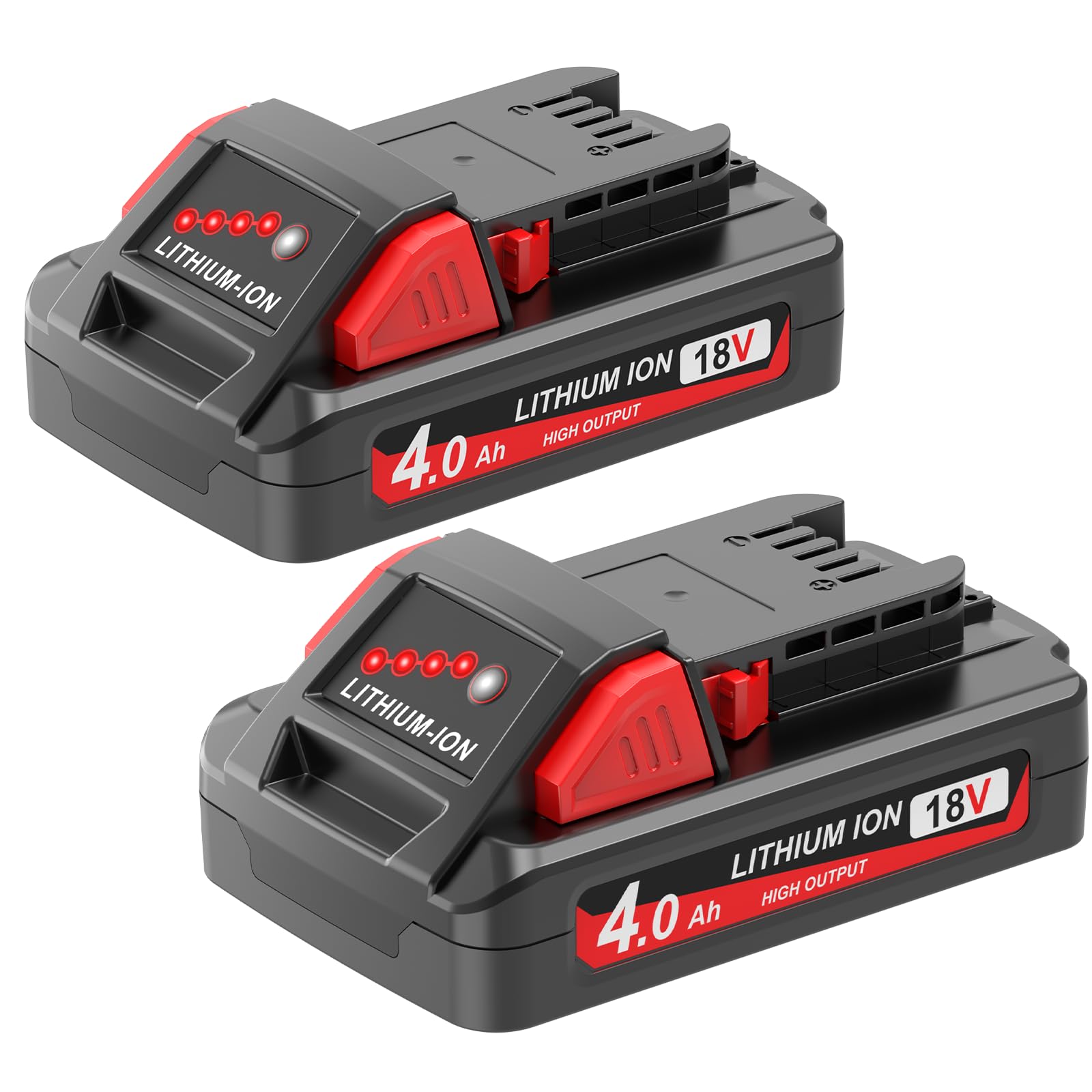 Worthmah 4Ah 18V 2-Pack for Milwaukee M18
