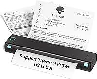 Vista 1 de Phomemo M08F - Impresoras portátiles inalámbricas para viajes, soporte de papel térmico de 8.5 x 11 pulgadas, impresora térmica Bluetooth compatible