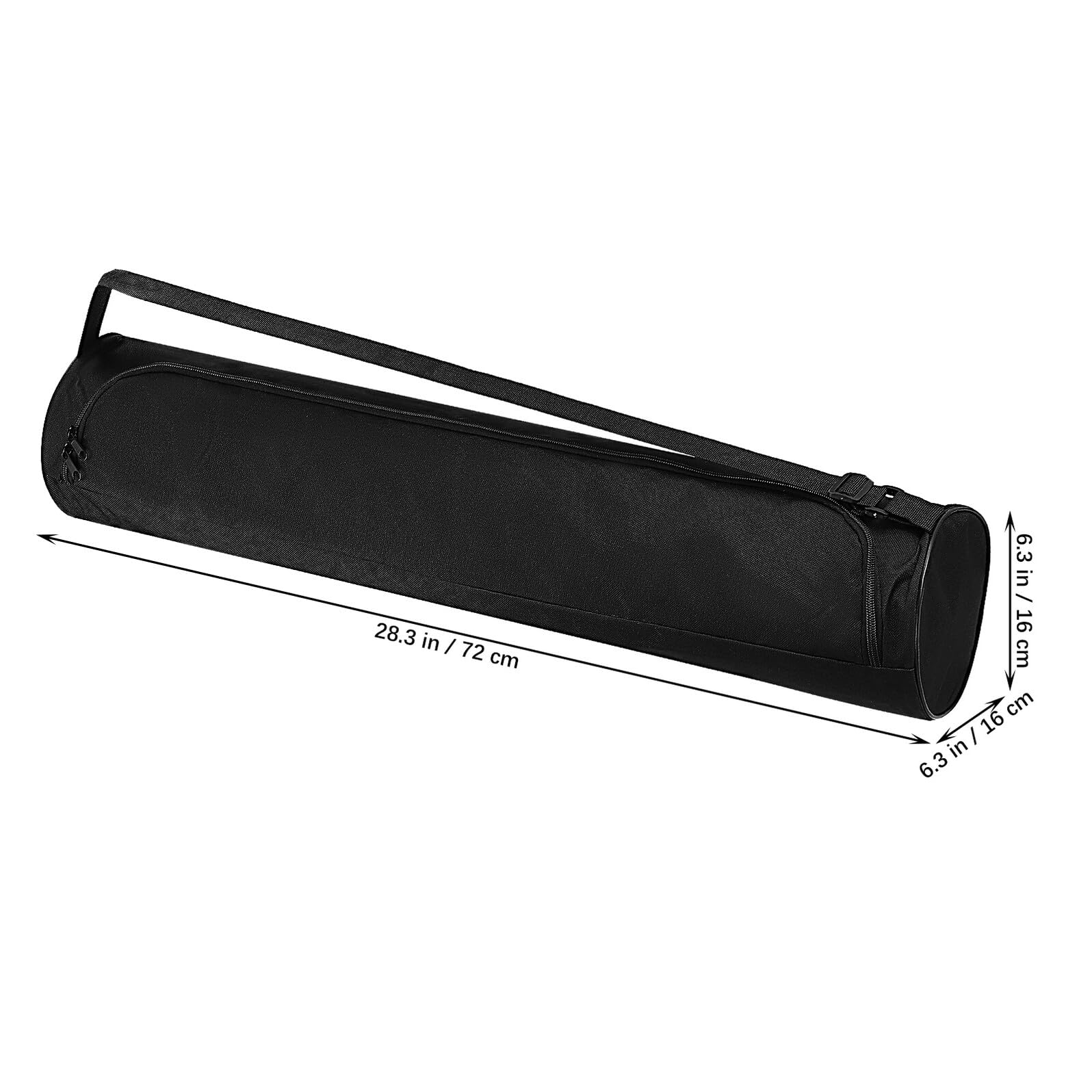 Cabilock 2 Piezas Bolsa de Yoga para Viajes Bolsa de tota de Yoga con Correa Ajustable Porta Esterilla con Cremallera Bolso de Hombro con Almohadilla Black