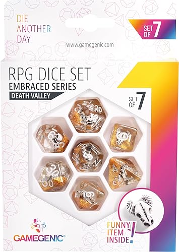 Miniatura 2 de Gamegenic Embraced Series RPG Juego de dados | Juego de 7 dados en una variedad de tamaños diseñados para juegos de rol, dados de resina de alta