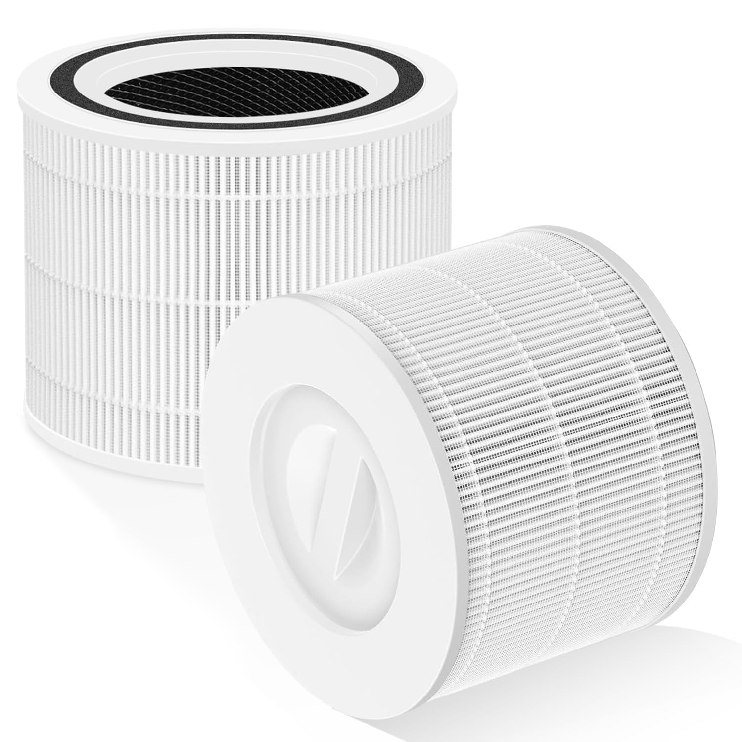 Zamiennik filtra serii Core 300 kompatybilny z LEVOIT Core 300 do oczyszczacza powietrza Core300-RF i Core 300S, H13 True HEPA, wysokowydajny węgiel aktywny, biały, 2-pak