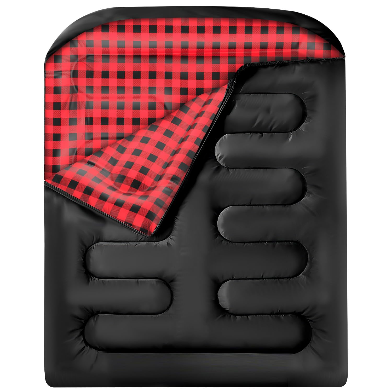 Double Sleeping Bags for Adults, Queen Size 2 Person All Season for Warm & Cold Weather Backcountry Ski Skins | Fits Kids 10-12 - Lightweight & Waterproof Camping Essentials for Hiking, Backpacking