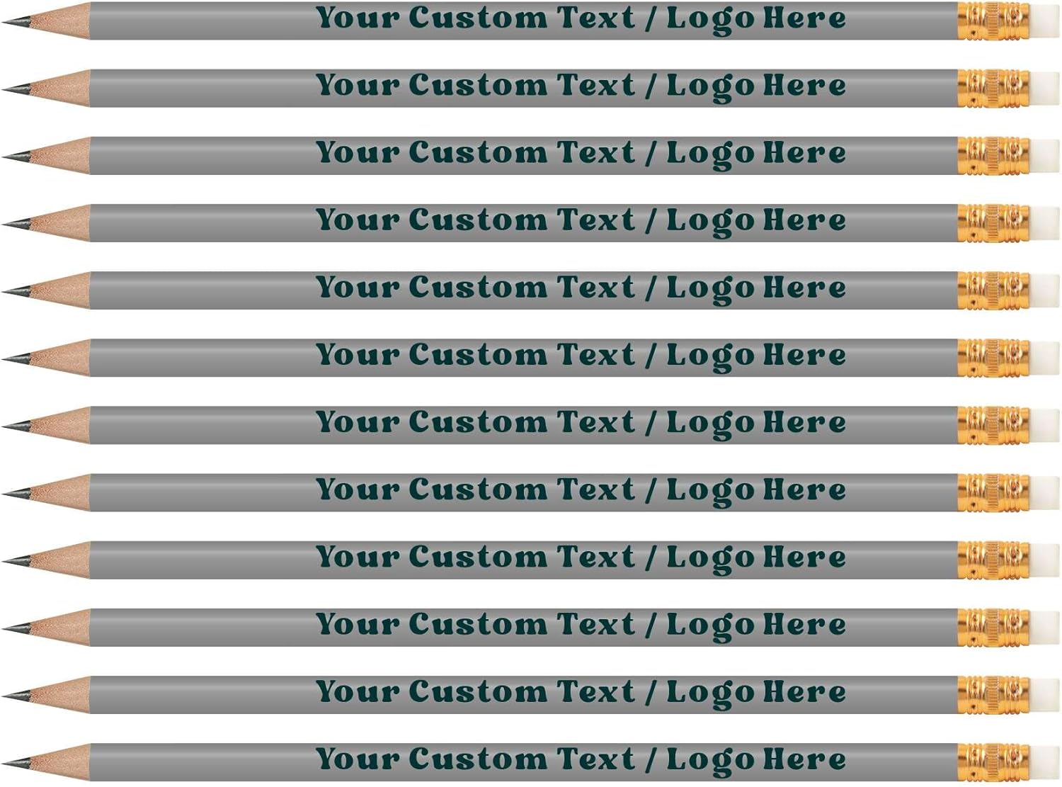 Personalized Pencils - Customized Pencils Imprinted - with Your Text or Logo - Perfect for Offices, Gifts & Events – Custom pencils - Orange - 96 Pack