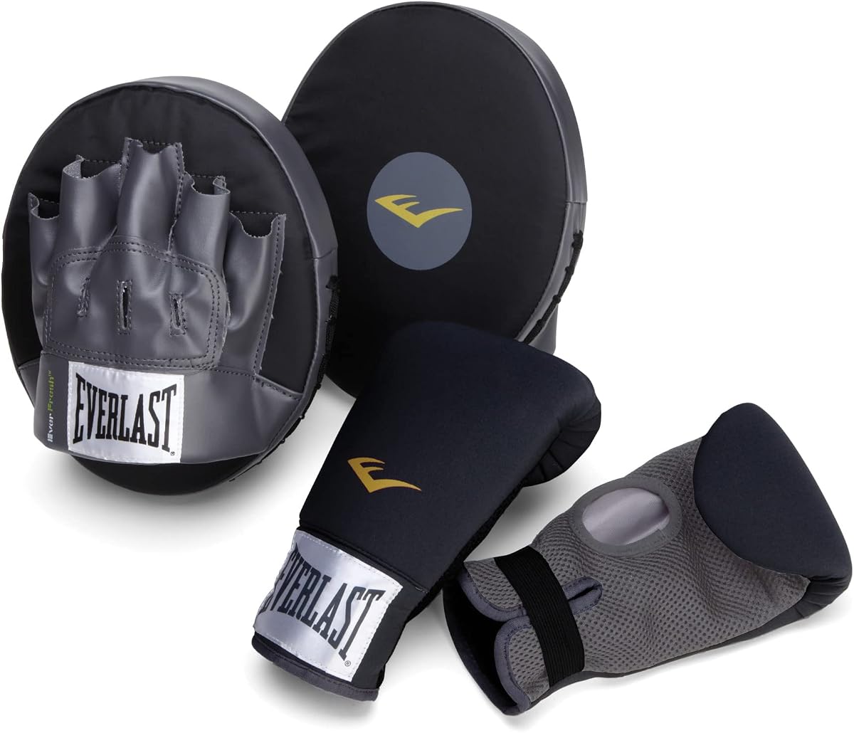 Kit de boxeo Everlast 3010, negro/gris