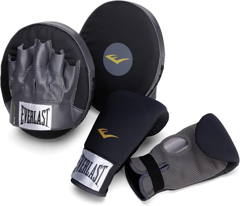 Kit de boxeo Everlast 3010, negro/gris