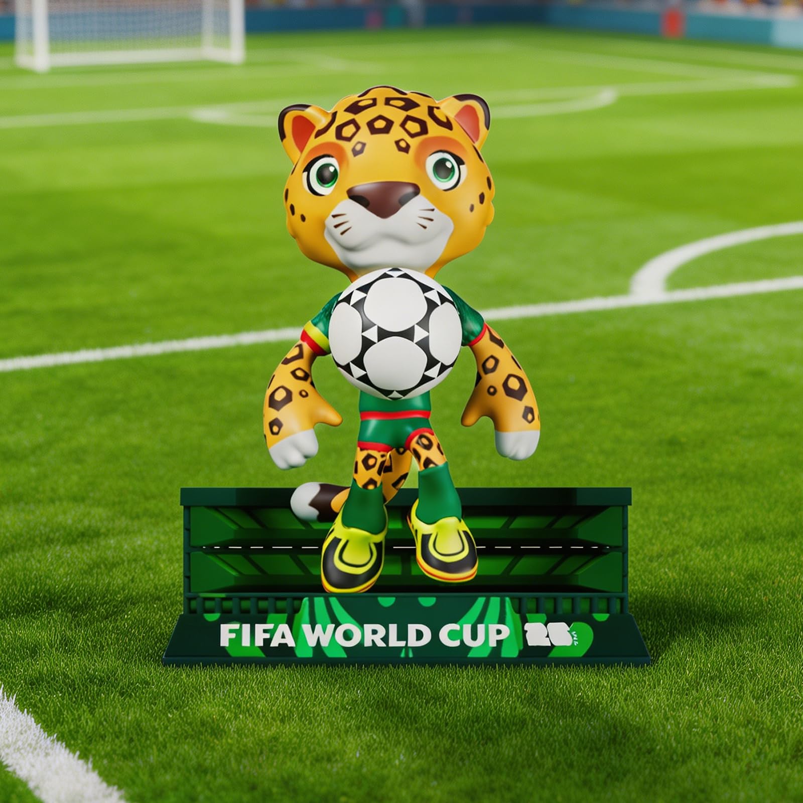 Sanyetral FIFA World Cup 2026 3PCS Figurines de Mascotte Coupe du Monde 2026, Comprend Clutch, Zayu, Maple,Jeu de Court-A (6 cm)