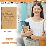 24 Pcs A5 Inspirational Spiral Notebook Bulk Appreciation Gift Motivational Notepad 100 Page/50sheet Lined College Ruled Journal for Employee Coworker Teacher Nurse, 8.3 x 5.5 Inch