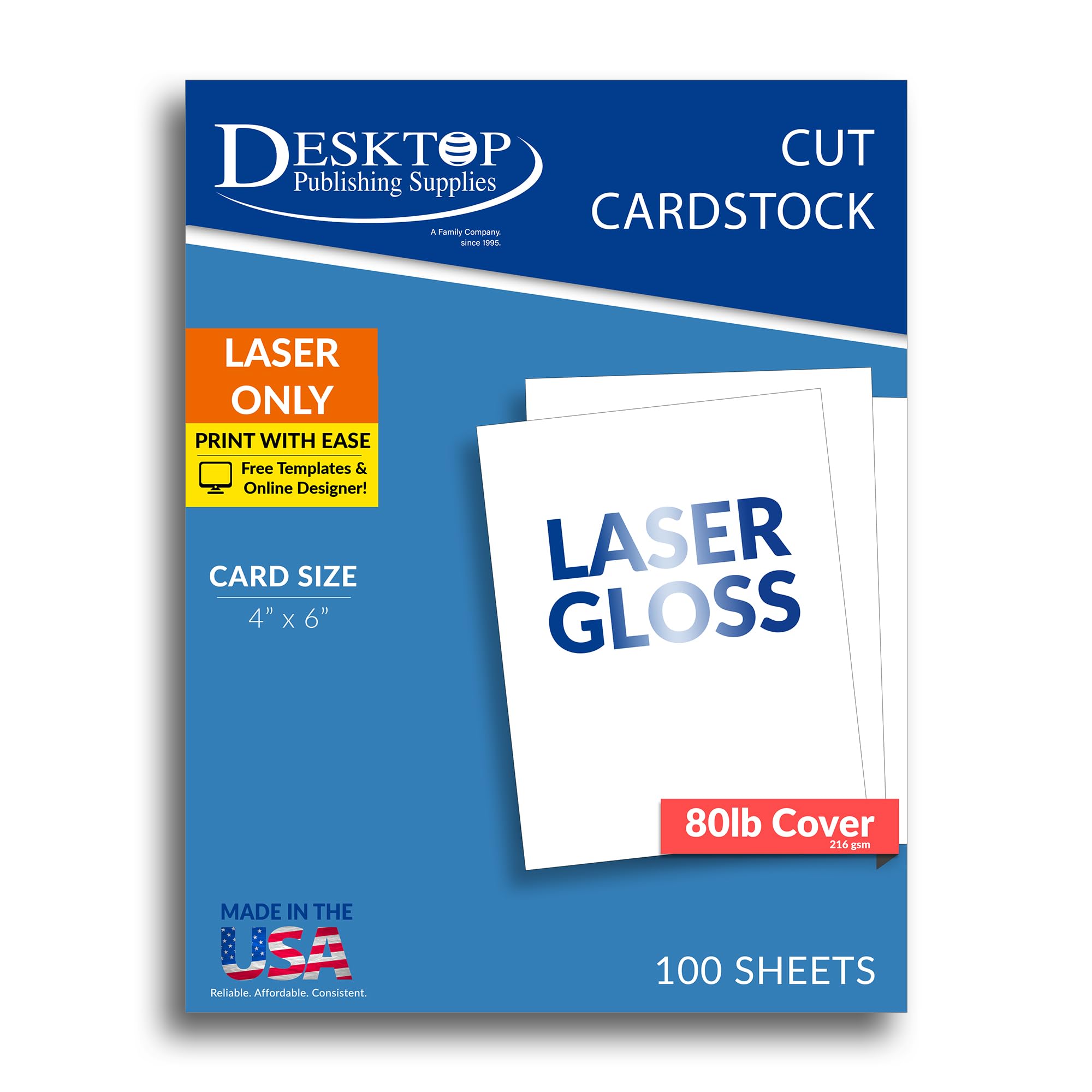 Hochglanz-Fotopapier für Laserdrucker, 10,2 x 15,2 cm, 100 Blatt