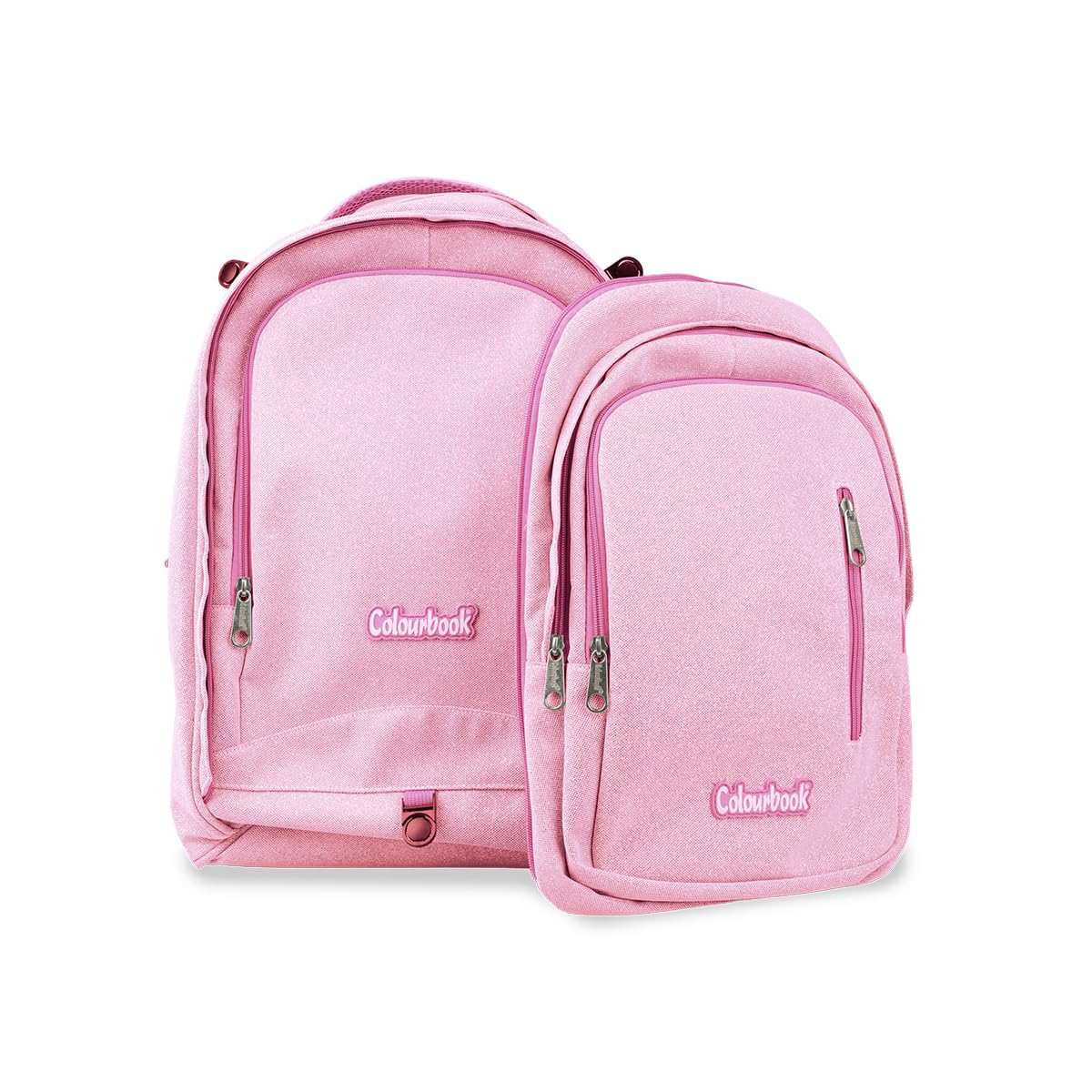 Colourbook Zaino Trolley Glitter 4 in 1 con Zainetto Staccabile 35L | 32x47x24 cm, Tessuto Impermeabile, Vano Laptop Imbottito, Porta Borracce, Elementari e Medie