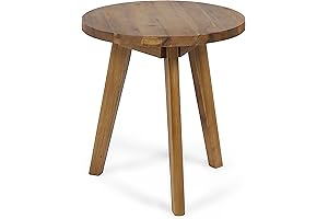 Christopher Knight Home Gino Outdoor Acacia Wood Side Table, Natural Finish