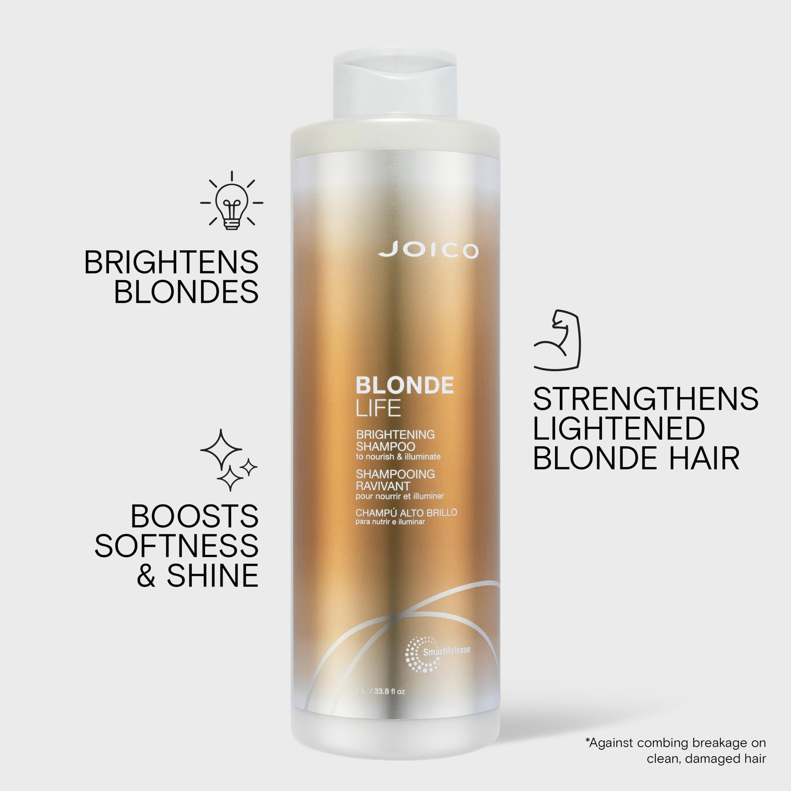 Joico Champú iluminador Blonde Life para champú unisex de 33.8 oz