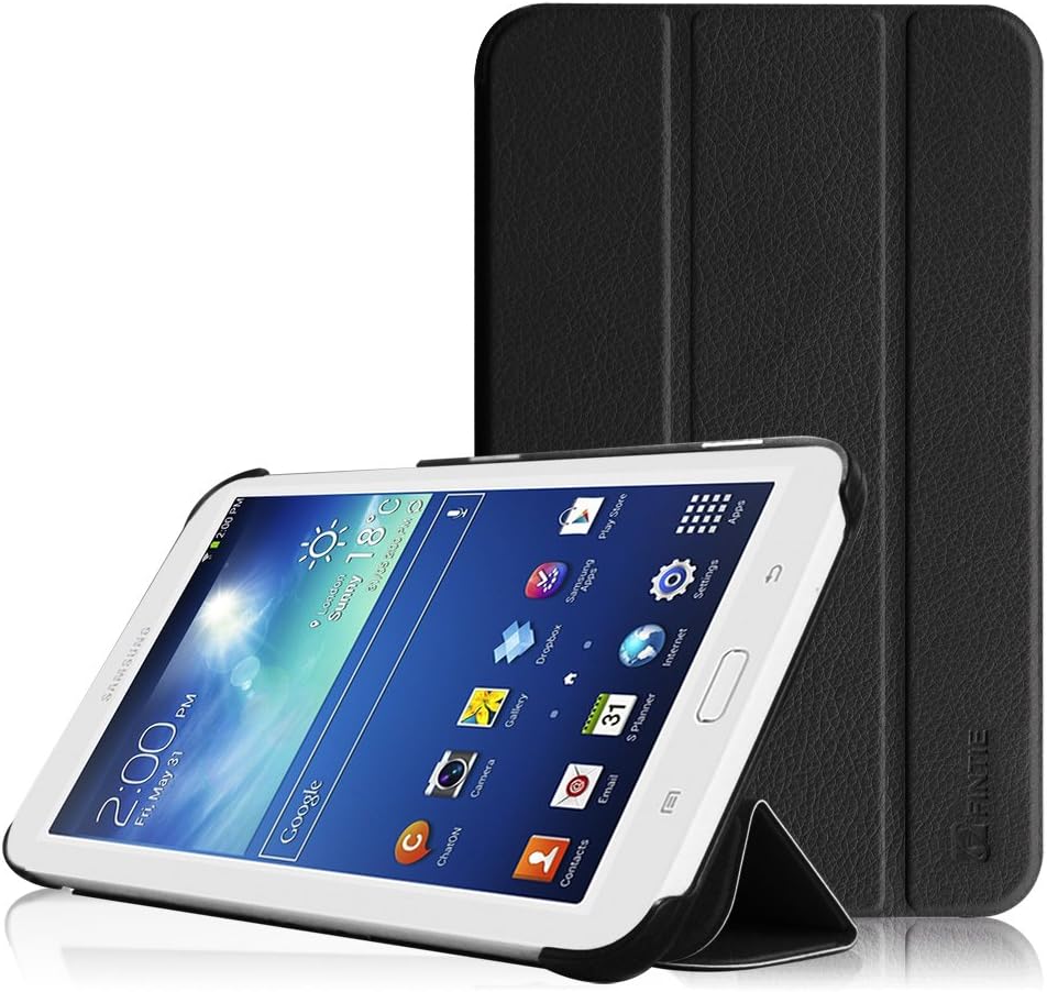 Fintie Slim Shell Case for Samsung Galaxy Tab E Lite 7.0 2013 (Model SM-T110/T111/T113), Ultra Lightweight Protective Stand Cover, Black