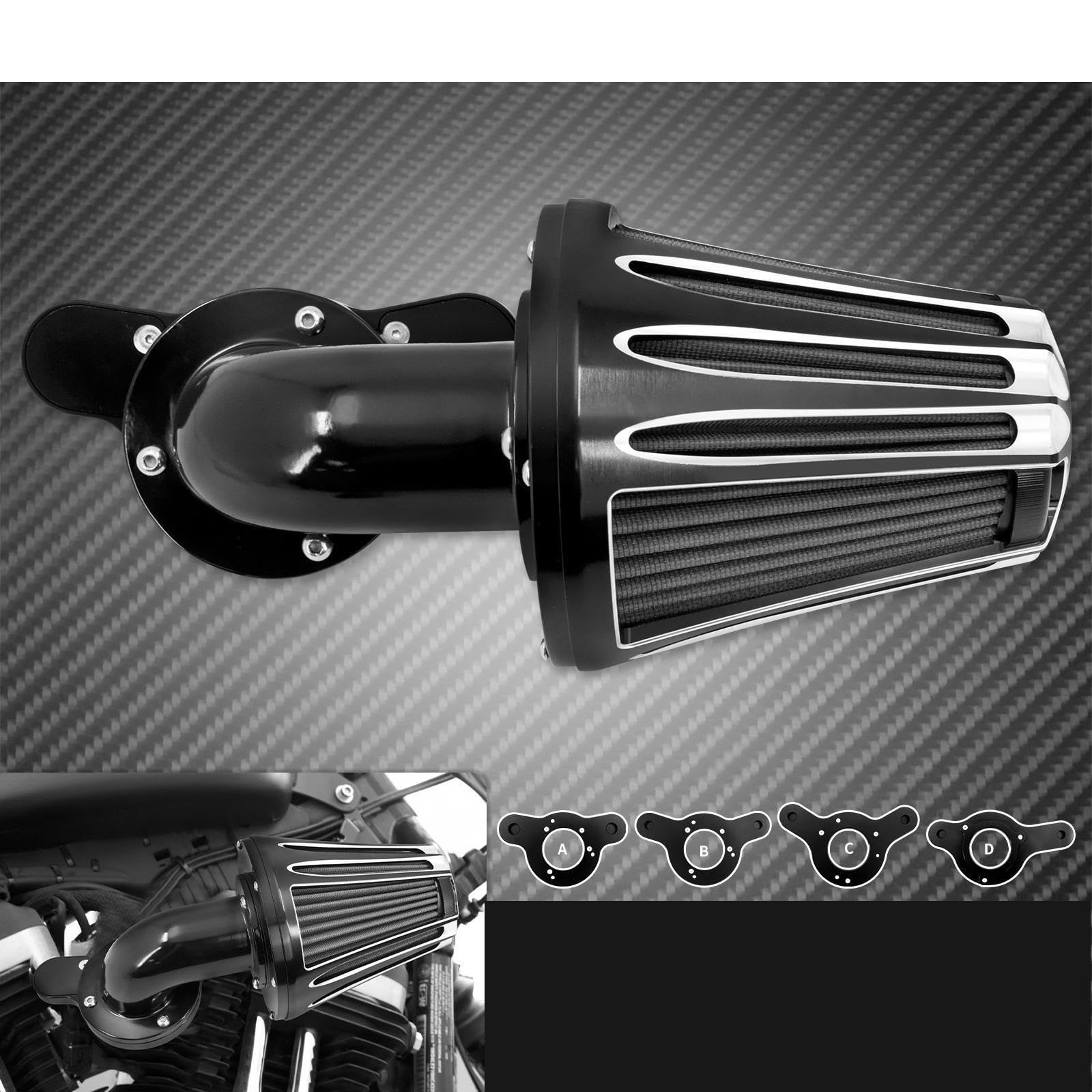 Filtry powietrza do motocykli Pasuje do Harley Sportster XL 1200 883 4872 Dyna Touring Softail Fat Boy CVO Electra Road Glide FLH Filtr powietrza motocykla(Air Cleaner C)