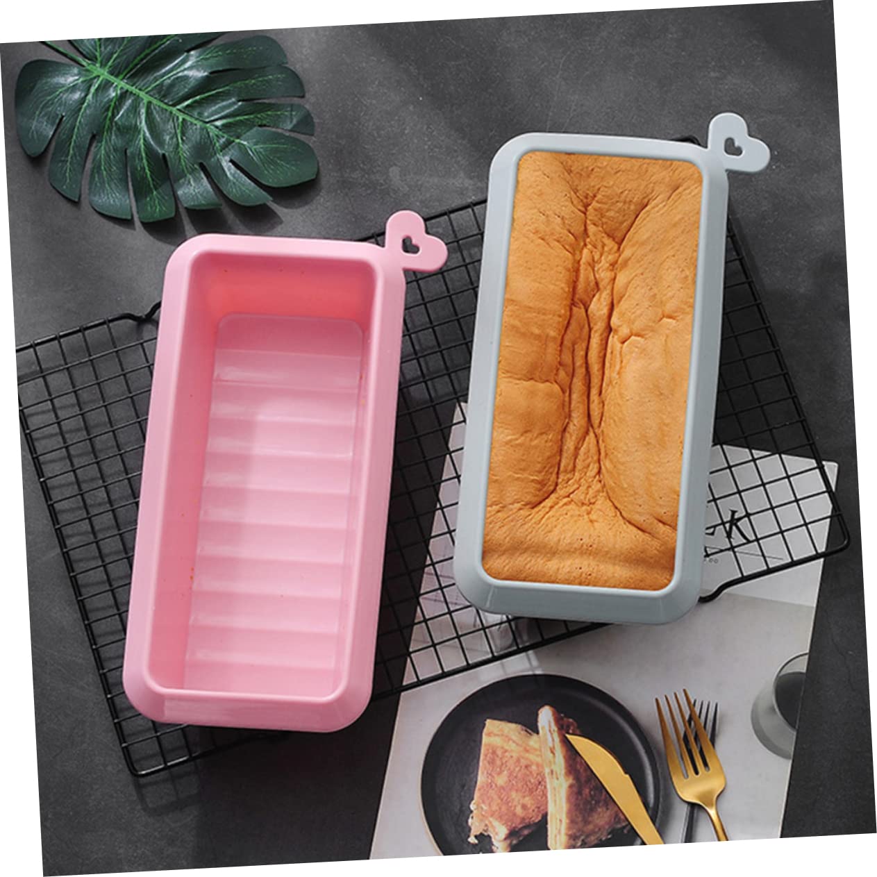 BESTonZON 2pezzi Stampo in Silicone per Torte Stampi per Dolci da Forno Utensili da Forno Riutilizzabili per Uso Domestico
