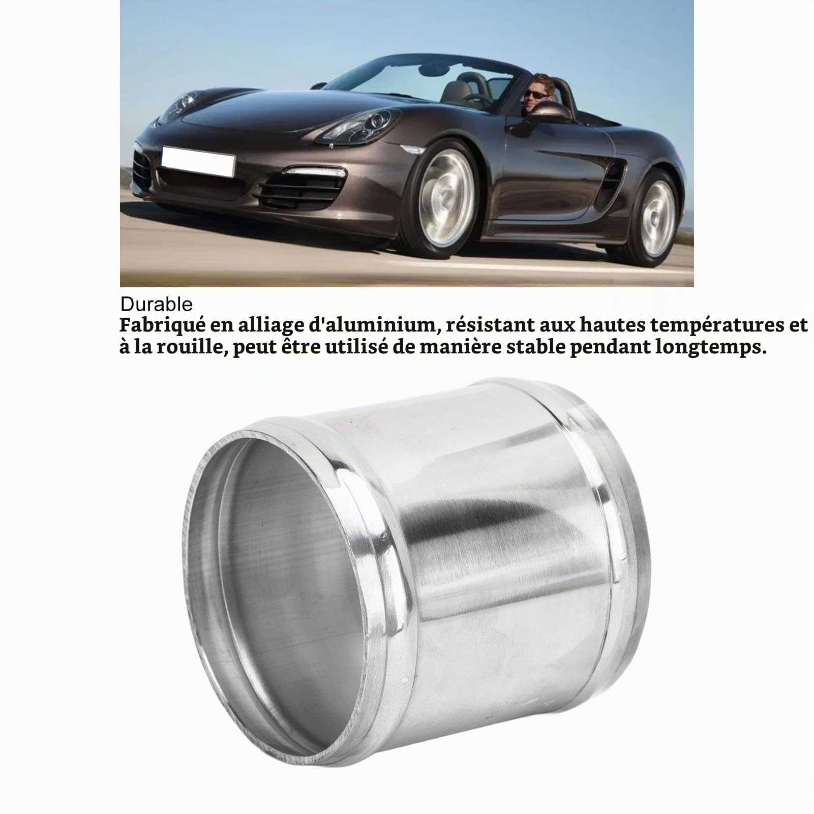 Tuyau Alu 70 mm, Raccord Menuisier De Tuyau De 70 Mm De Diamètre Extérieur, Connecteur De Tube En Alliage D'aluminium, Adaptateur De Tuyau De Jonction Pour Adaptateur Universel De Voiture