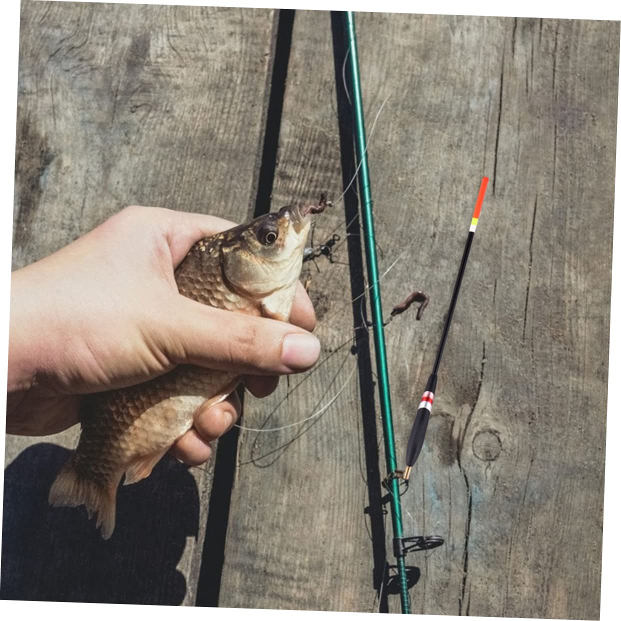 12 Piezas Flotadores de Pesca Profesionales de Madera Alta Flotabilidad y Sensibilidad Accesorios de Pesca Versátiles