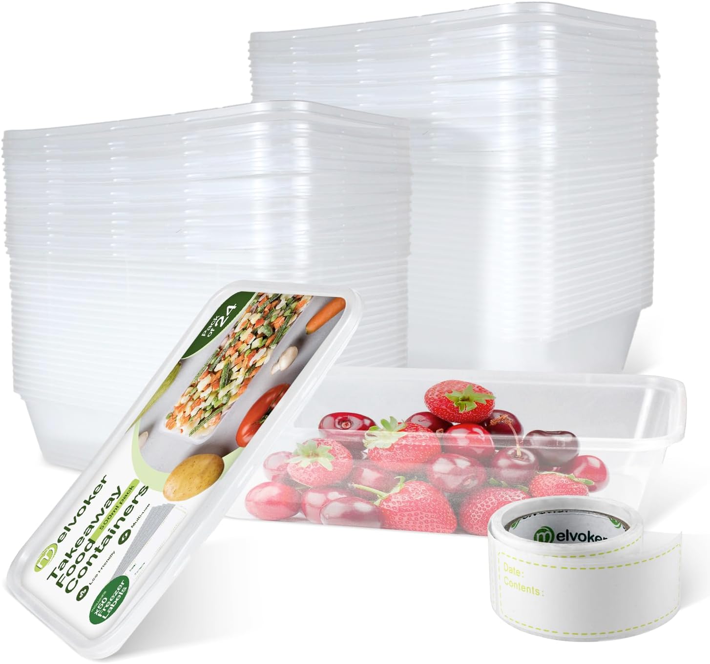 HK Online 5 X BPA Free Plastic Takeaway CONTAINERS & Lids -PK5 To PK 200 Meal Prep Boxes, Home, Pub, Catering Kitchens, 500ml, 650ml, Reuseable