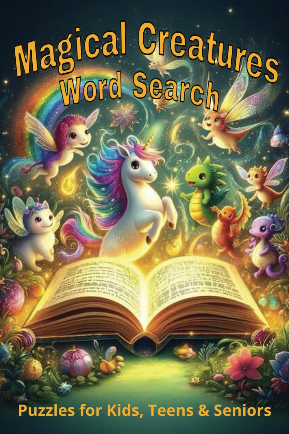 Magical Creatures Word Search: Magical Creatures Word Search for Kids, Teens & Seniors: A Fun and Enchanting Puzzle Adventure with Dragons, Unicorns, and More!"