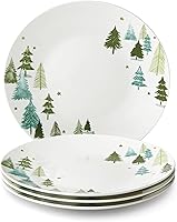 Vista 2 de Lenox 880068 Balsam Lane 4-Piece Dinner Plate Set(Green), Christmas Drinkware, Holiday Hosting