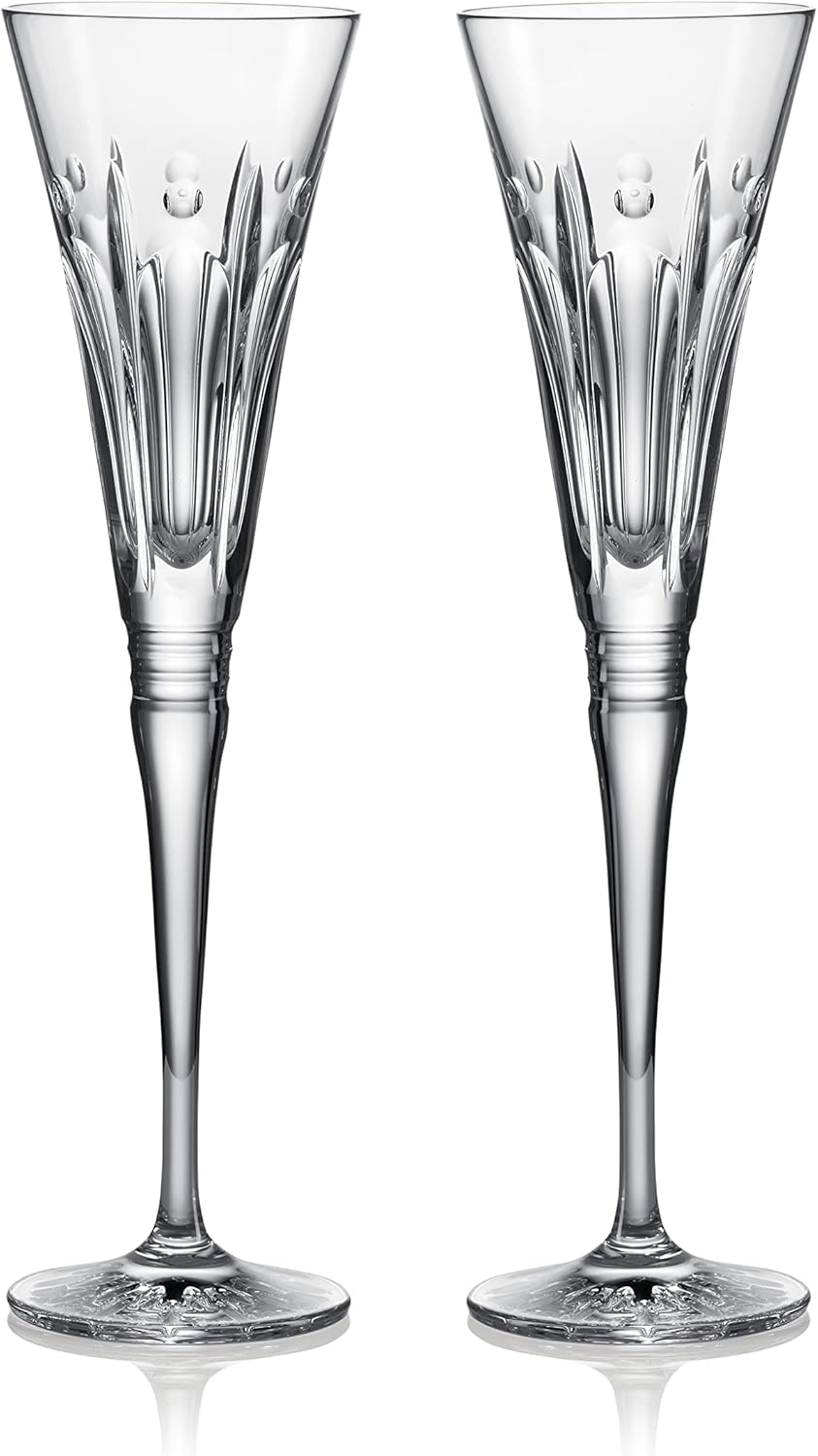 Waterford Winter Wonders Winter Rose Flute, Set of 2